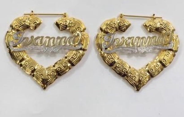 Personalized Heart Earrings