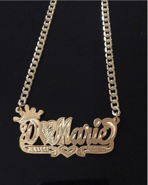 Custom Signature Personalized Nameplate with thick chain